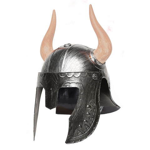 Casque à cornes argent