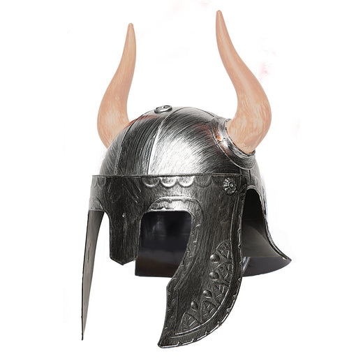Silver horned helmet