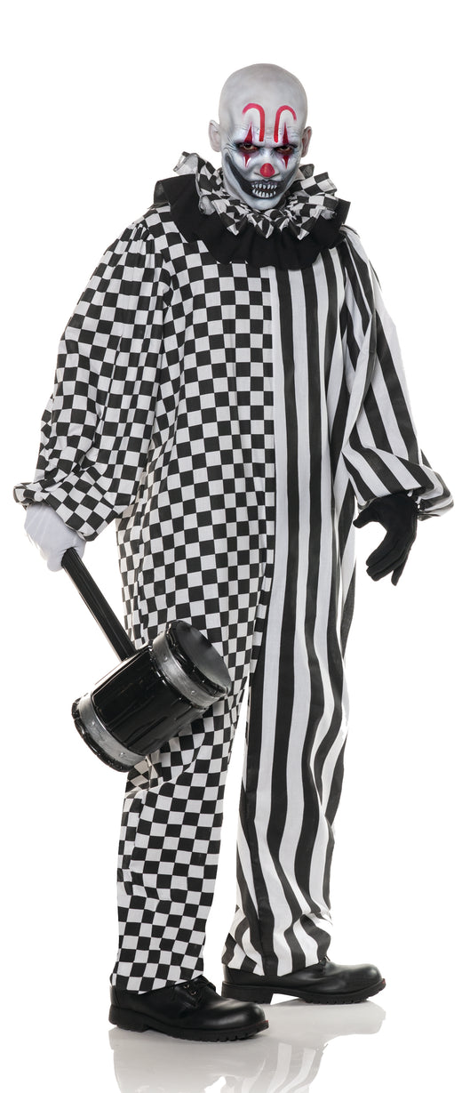 Black and White Clown Costume – Adult