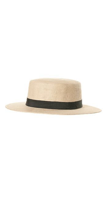 Chapeau de paille - Bande noire