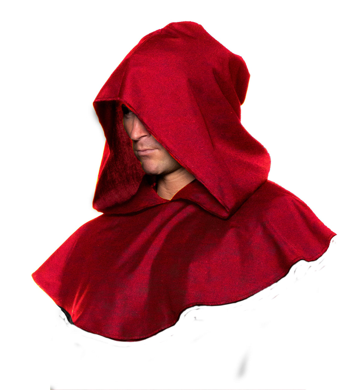 Capuche de moine rouge