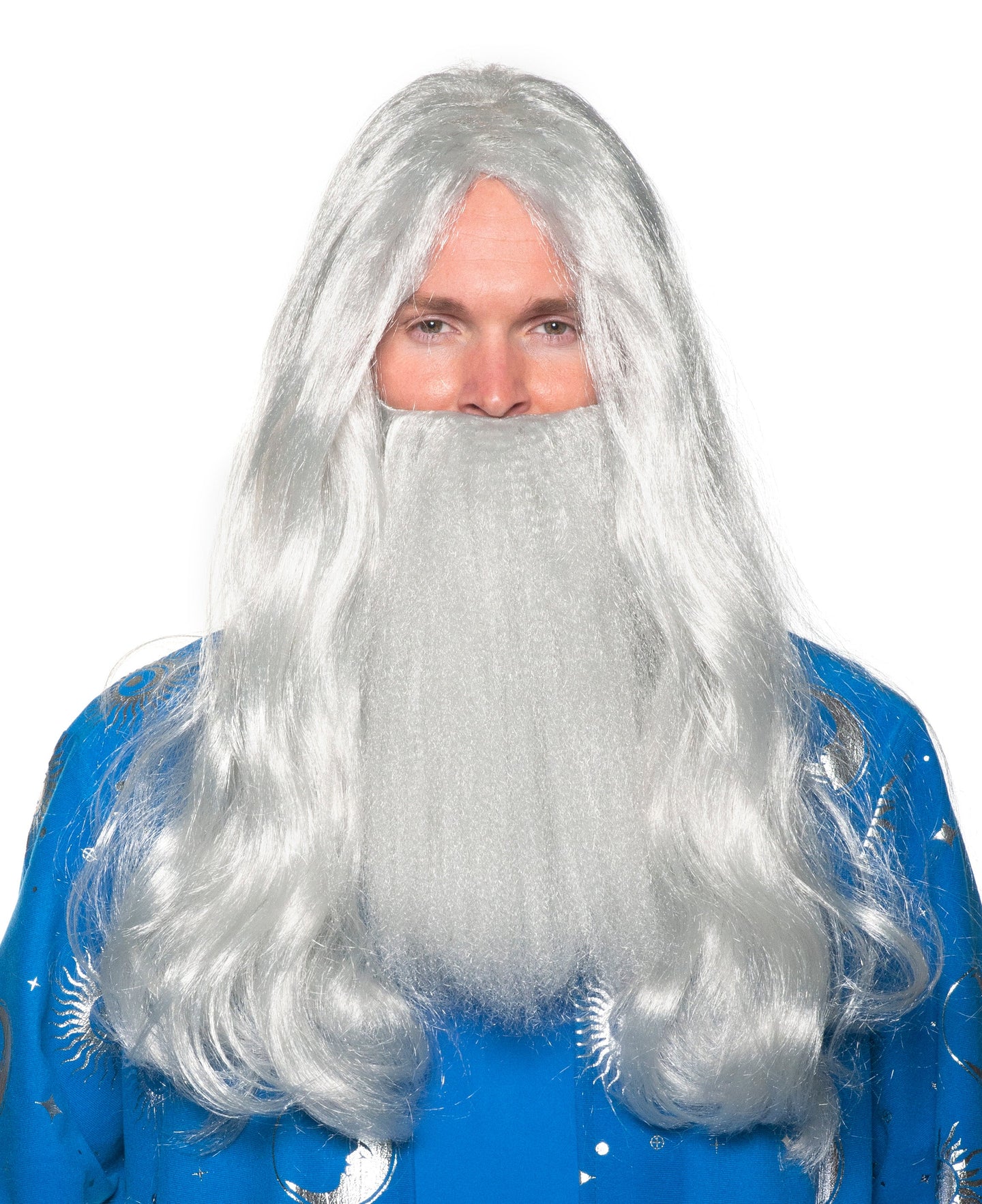 Perruque et barbe de sorcier