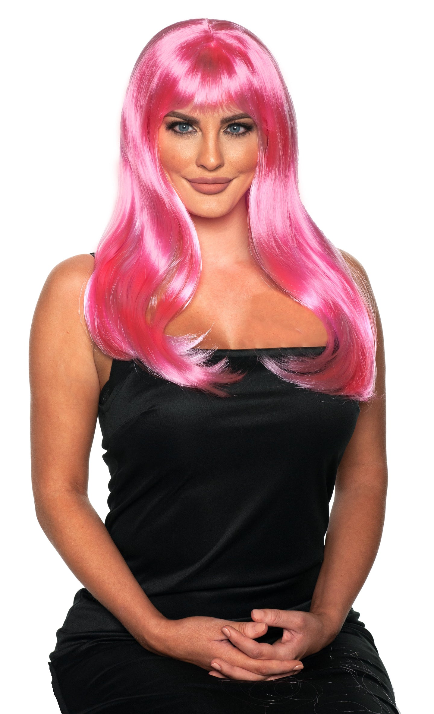 Perruque coquine rose pâle