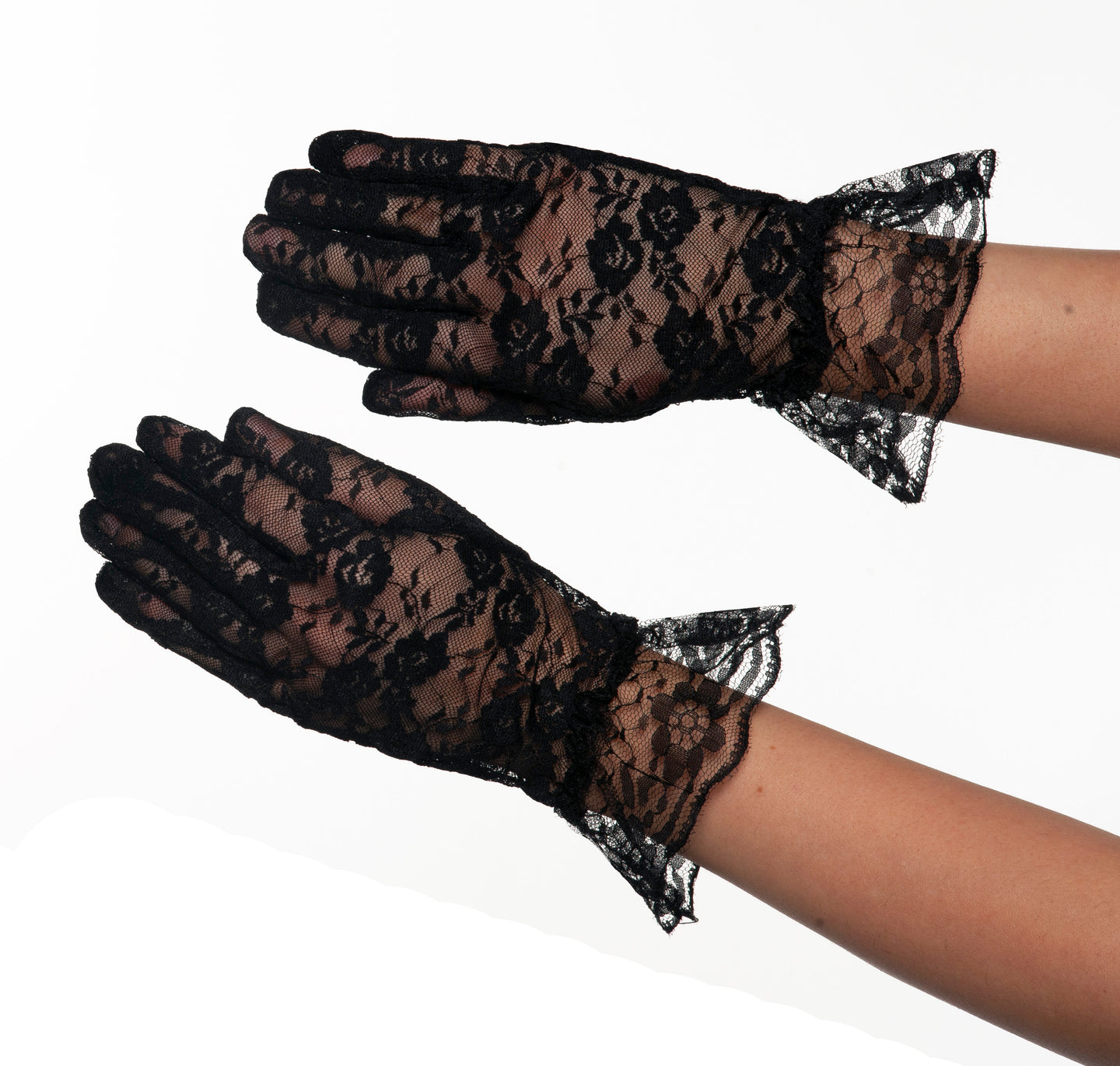 Gants en dentelle noirs