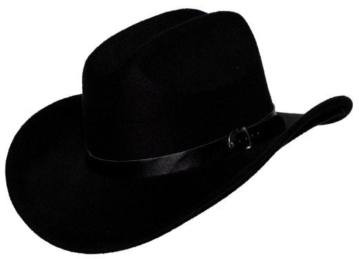 Chapeau cowboy bande cuir noir