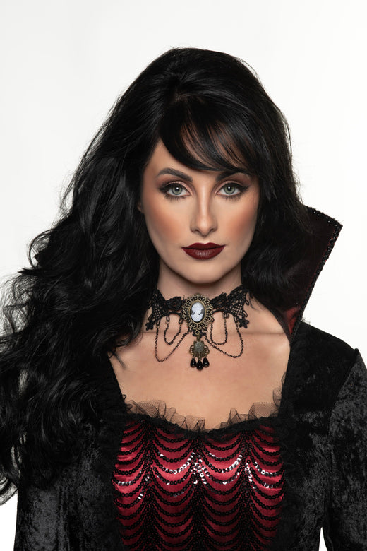 Collier camée dentelle