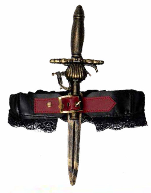 Jarretelle de pirate avec étui de cuisse