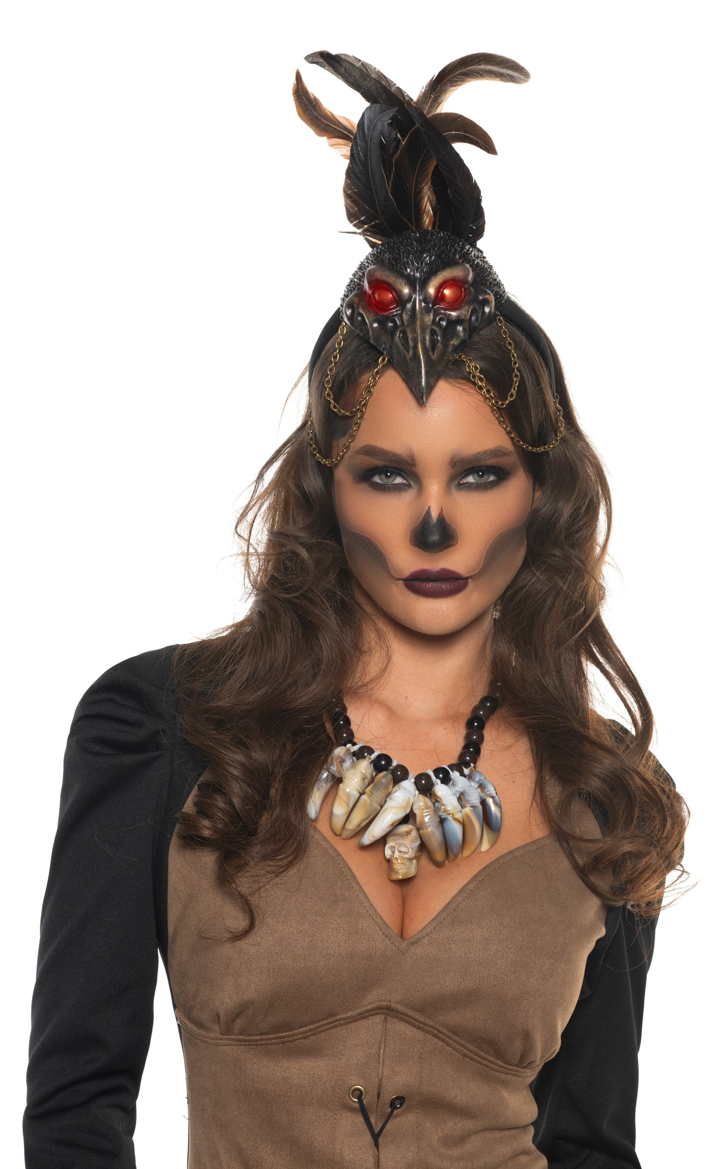 Coiffe vaudou corbeau