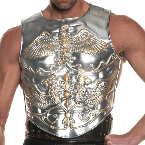 Plastron gladiateur métallique mousse