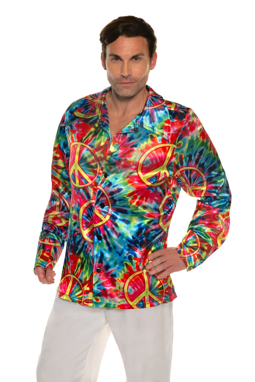 Chemise tie-dye peace années 60 - Homme