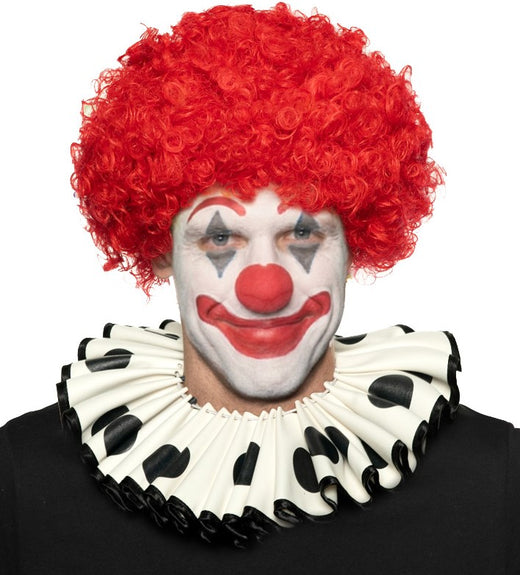 Short red Afro clown wig