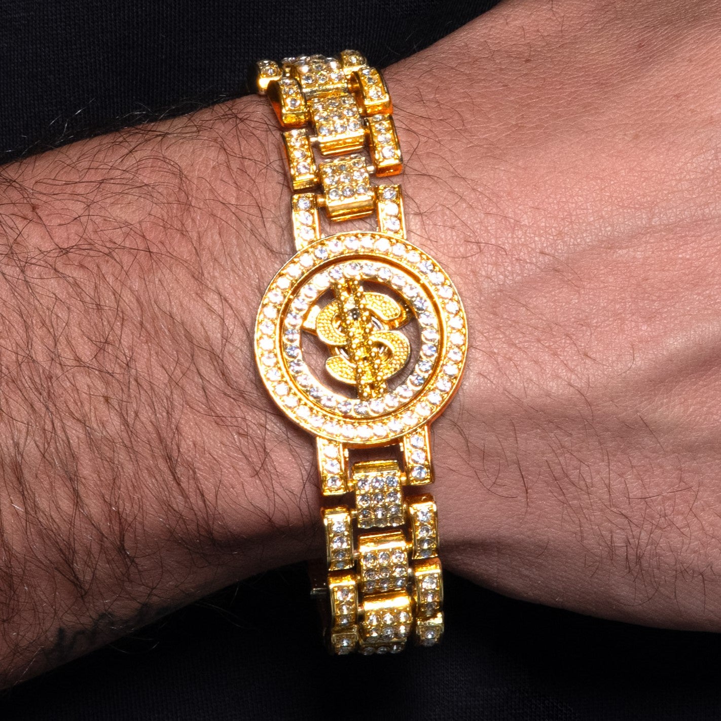 Bracelet tournant symbole dollar
