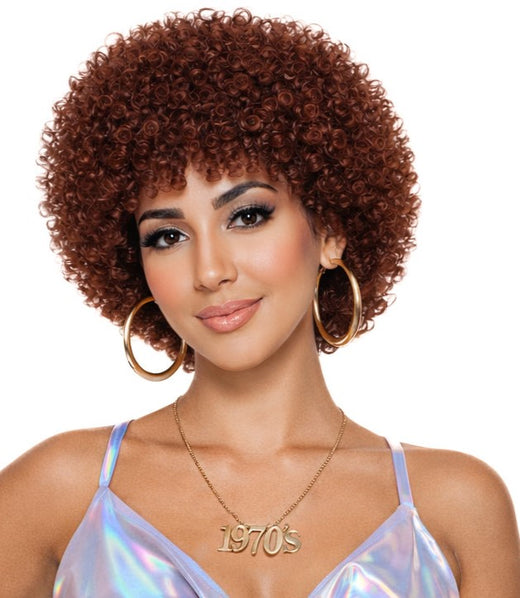 Perruque afro courte - Brun