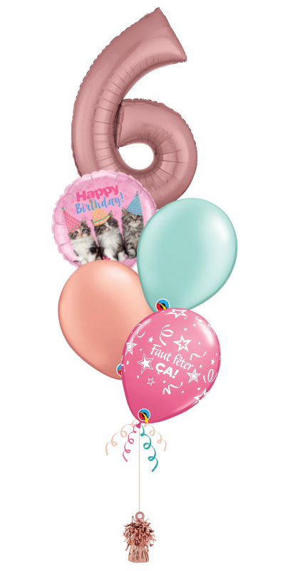 Bouquet de ballons - Chatons Trop Mignons Chiffre