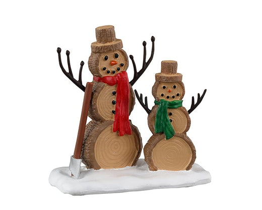 Log snowmen – Lemax Village