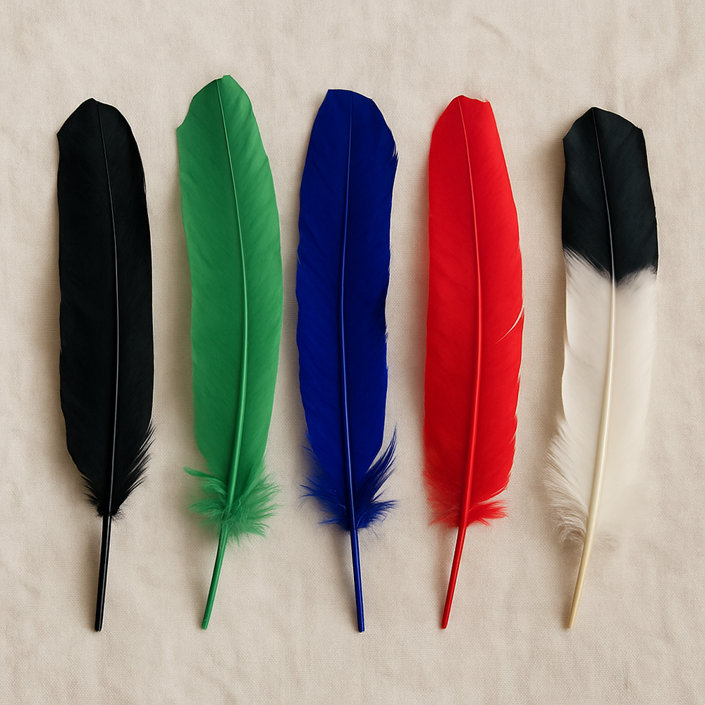 Plume de dinde, 10-12 pouces, Simple: Vert