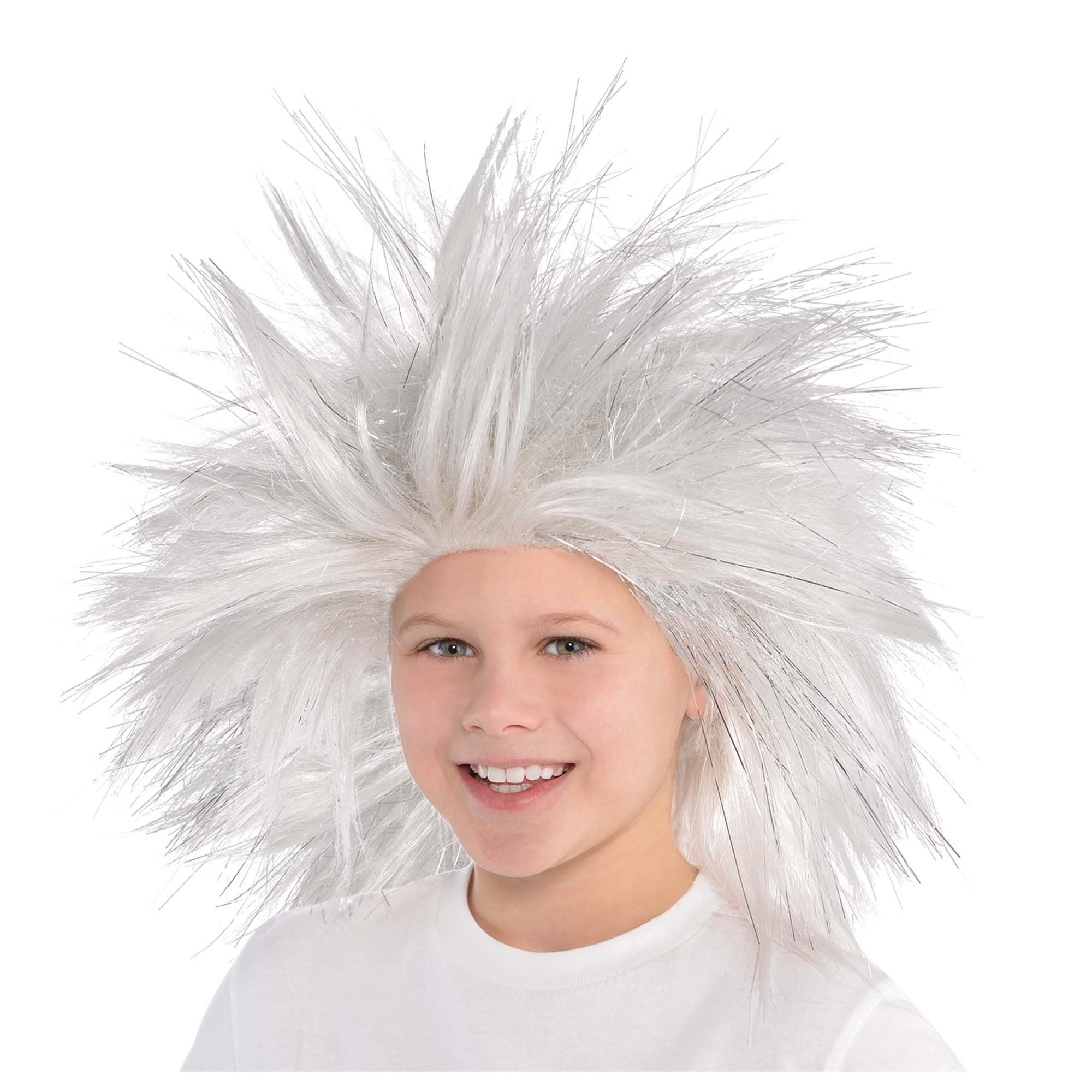 Perruque Crazy - Argent