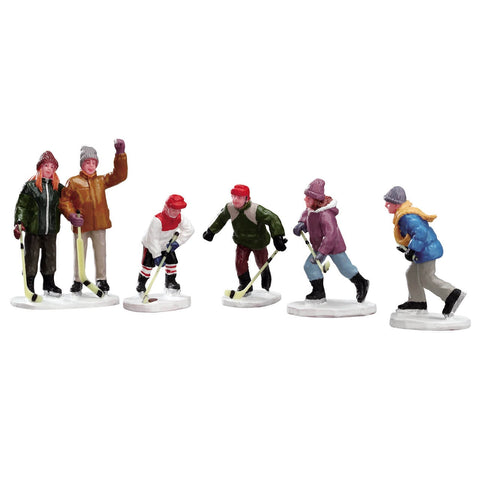 Hockey game, set of 5 - Village Lemax