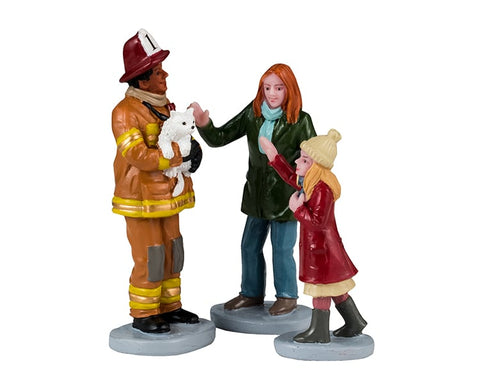 Firefighters to the rescue, set of 3 - Village Lemax