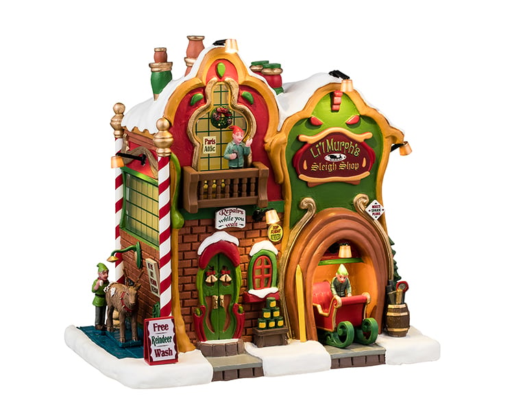Le magasin de traîneaux de lil Murph, b/o (4.5v) - Village Lemax