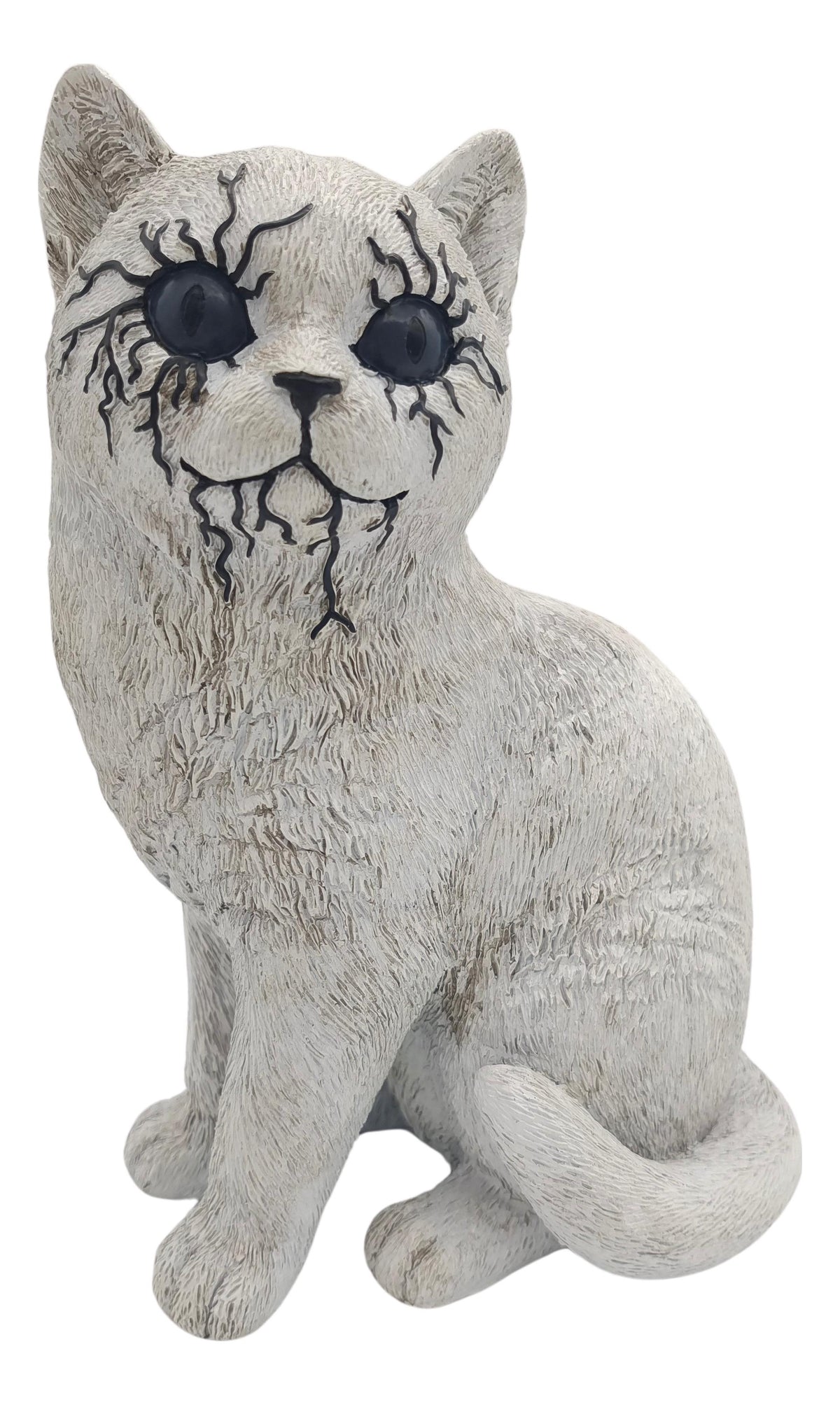 Black-eyed resin cat, 9 in.