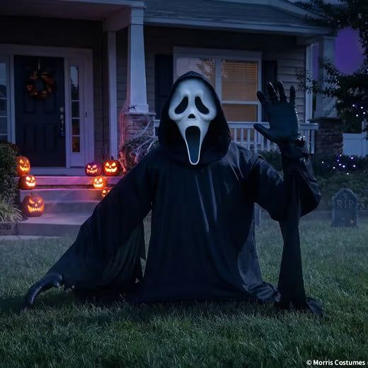 Ghost Face® Waving Grave Breaker™ Halloween Decoration - 4 ft
