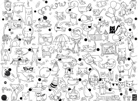 Coloriage géant - Les chats - PiCO Tatoo