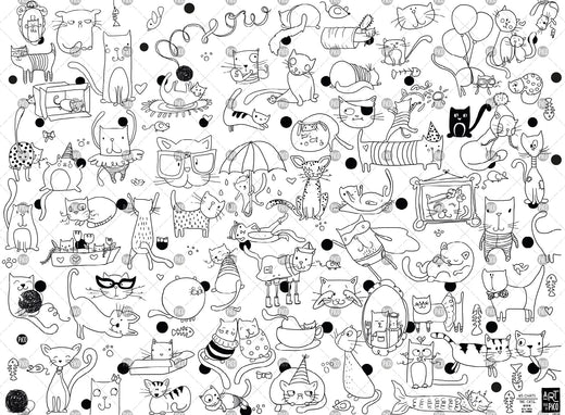 Coloriage géant - Les chats - PiCO Tatoo