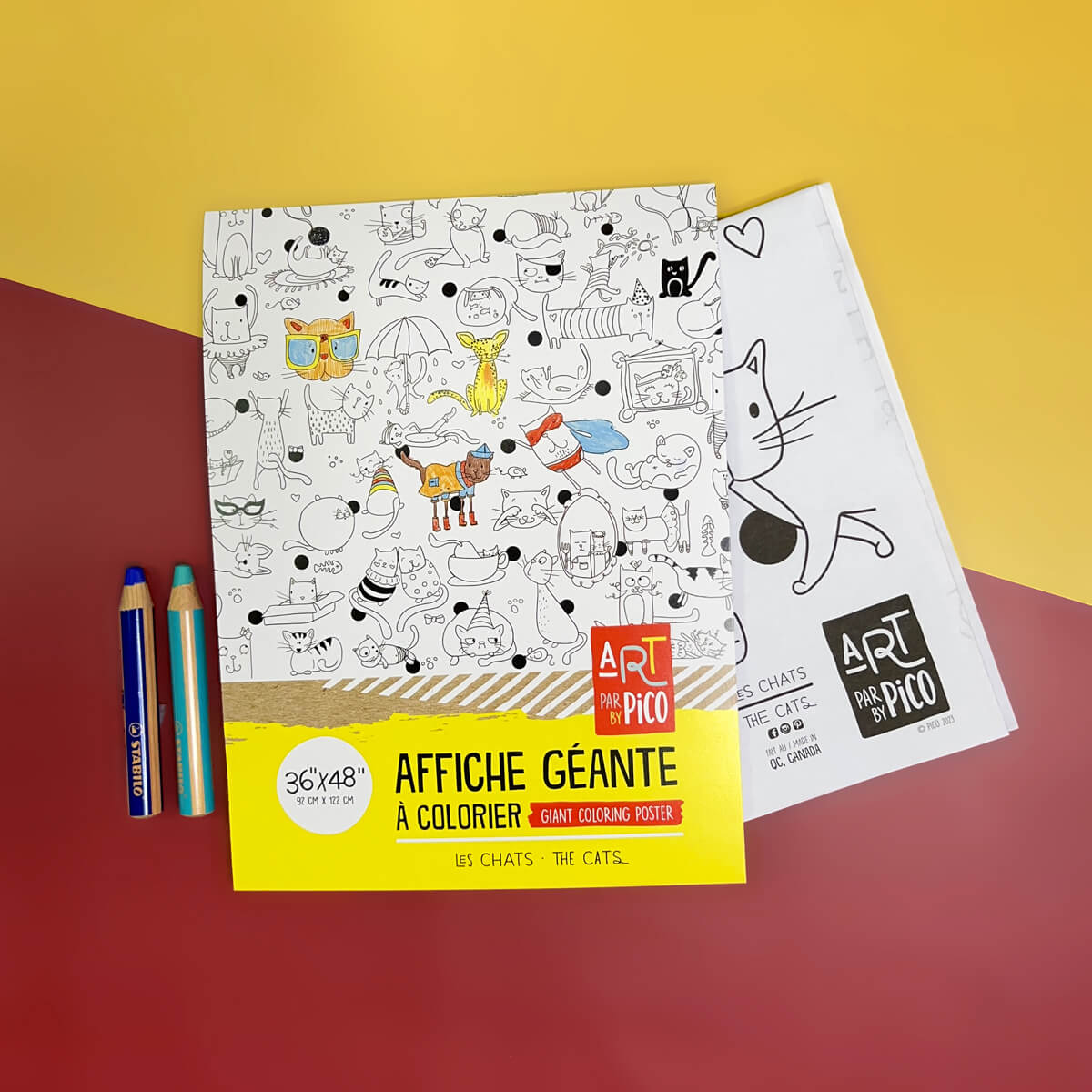 Coloriage géant - Les chats - PiCO Tatoo