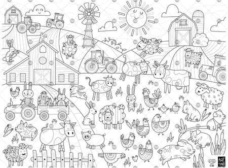 Coloriage géant - La ferme - PiCO Tatoo