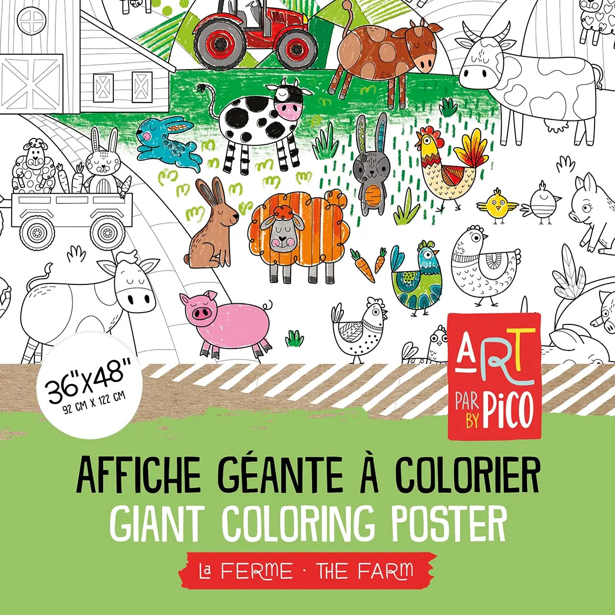 Coloriage géant - La ferme - PiCO Tatoo