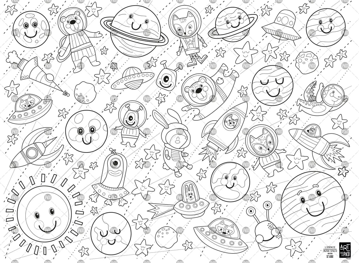 Giant coloring - Space - PiCO Tatoo