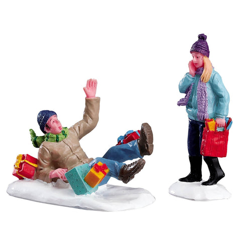 Awkward shopping, set of 2 - Village Lemax