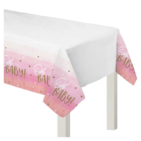 Nappe en plastique - Révélation de sexe - Fille/Rose