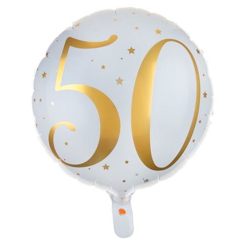 Ballon alu étincelant Gold - 50 ans (18")