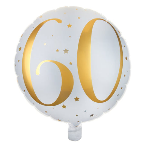 Ballon alu étincelant Gold - 60 ans (18")