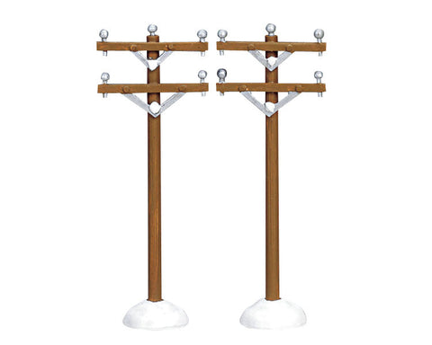 Telephone poles, set of 2 - Village Lemax