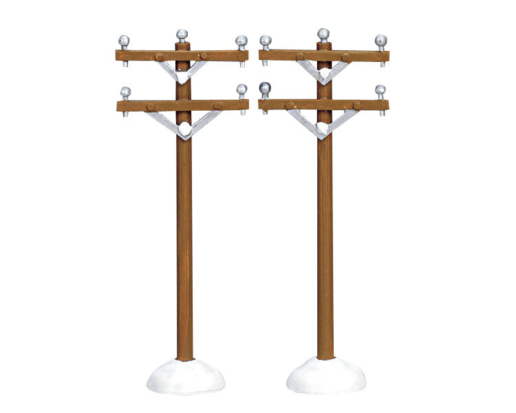 Poteaux de téléphone, ensemble de 2 - Village Lemax