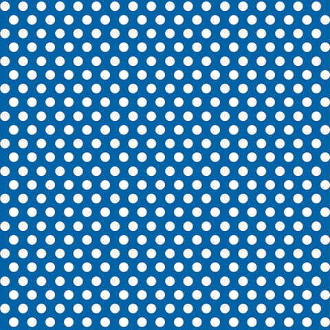 Royal Blue Dots Gift Wrap  30 x 5 ft"