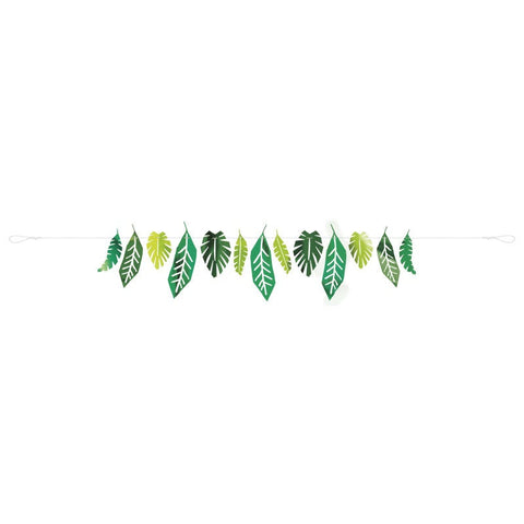 Foil Safari Leaves Paper Garland  7ft