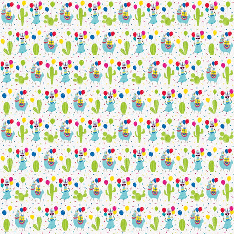 Llama Birthday Gift Wrap  30 x 5 ft"