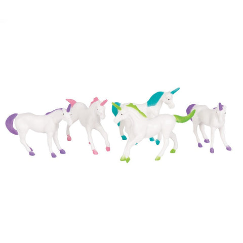 Plastic Unicorn Figurines Net Bag  8ct