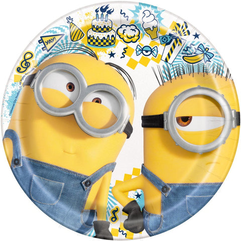 7in Paper Dessert Plates - Minions (8/pkg)