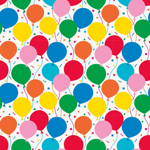 Colorful Balloons Gift Wrap  30 x 5 ft"