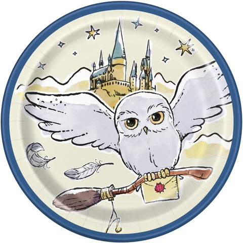 Assiettes à dessert rondes Harry Potter (8/pqt)