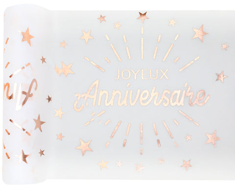 Sparkling Birthday Table Runner - Rose gold