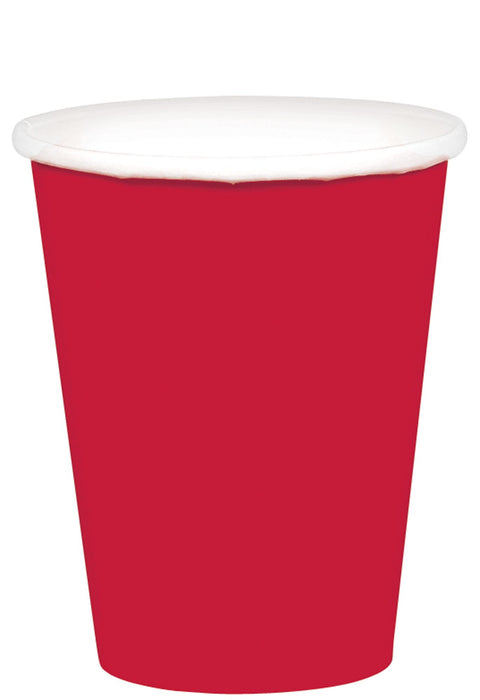 Verres en carton 9oz (20/pqt) - Apple Red