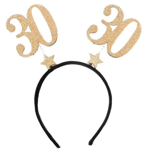 Gold glitter age headband - 30 years old