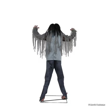 Animated Light-Up Jack & Jill Zombie Halloween Decoration - 6 ft