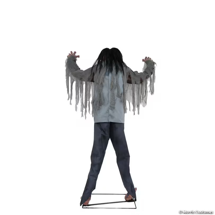 Animated Light-Up Jack & Jill Zombie Halloween Decoration - 6 ft